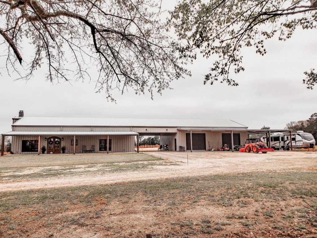 Georgia barndominium exterior